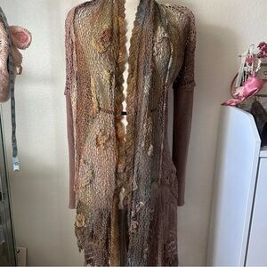 Bohemian Lace tie dye Knit Shawl